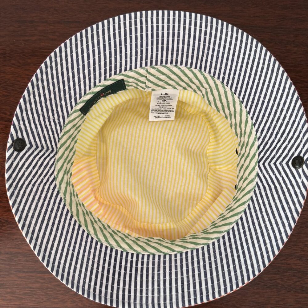 J Crew Bucket hat with snaps in cotton poplin * SZ: L/XL - Picture 4 of 6